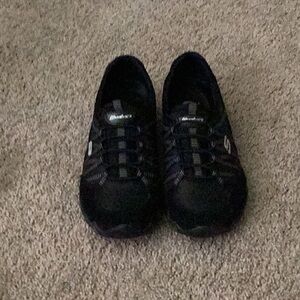 Skechers Black Casual Slip-Ons